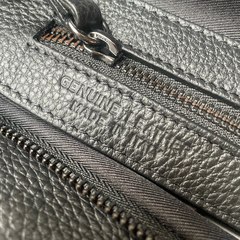 Genuine Leather 3D Black Embossed Skull Tote Bag - Picture 5 of 7